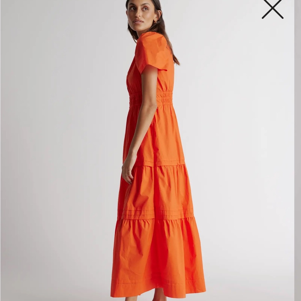 Summer style, elegant and easy, geranium red/orange Maxi Dress, like new - Picture 5 of 6